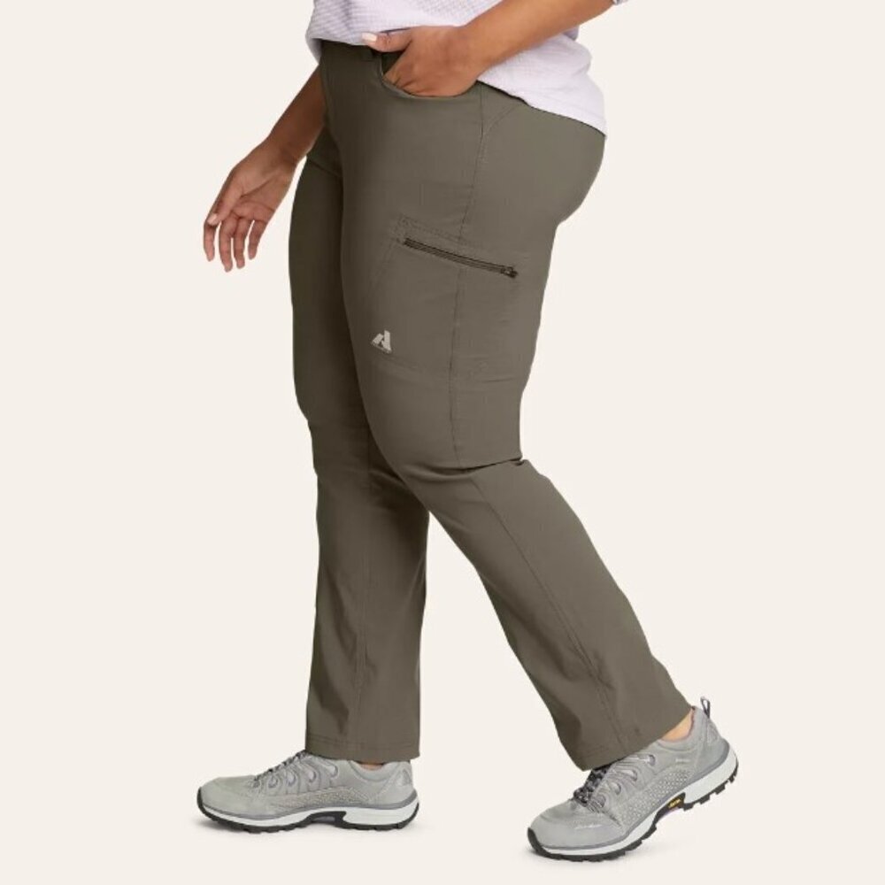 Eddie Bauer - 22 W, Women's Guide Pro Pants, Nylon Outdoor Hiking in Slate Green - Picture 15 of 16